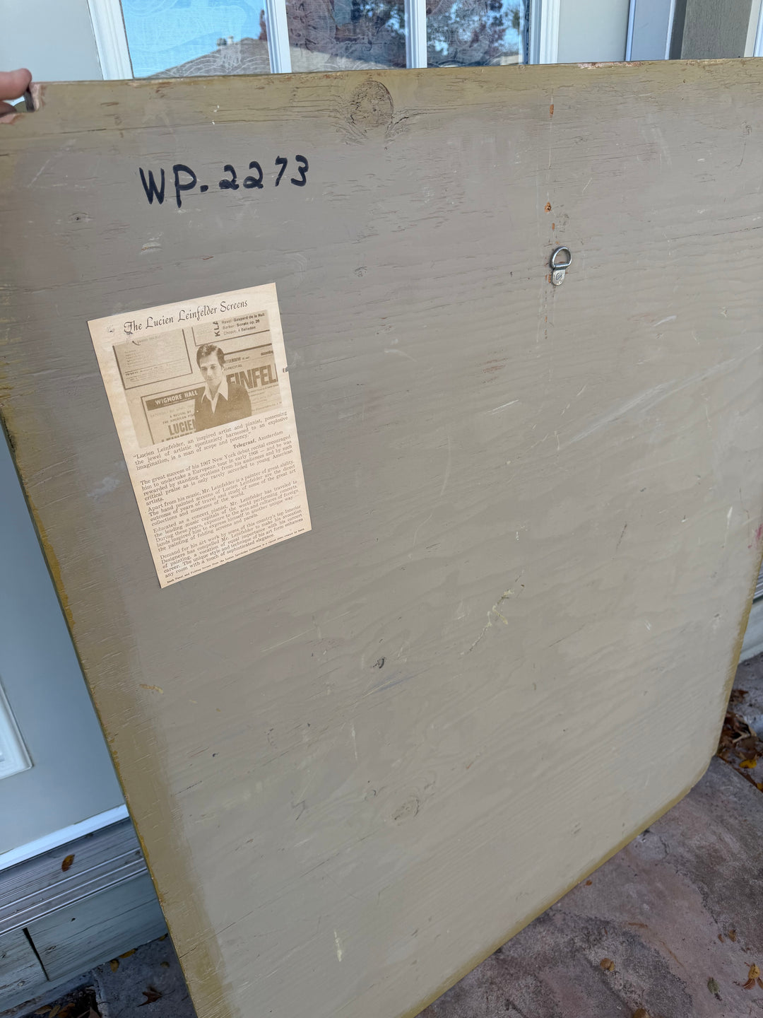 Painted Screen by Lucien Lienfelder, Signed