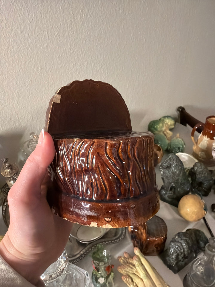 English Victorian Treacle Glaze Stoneware Rests