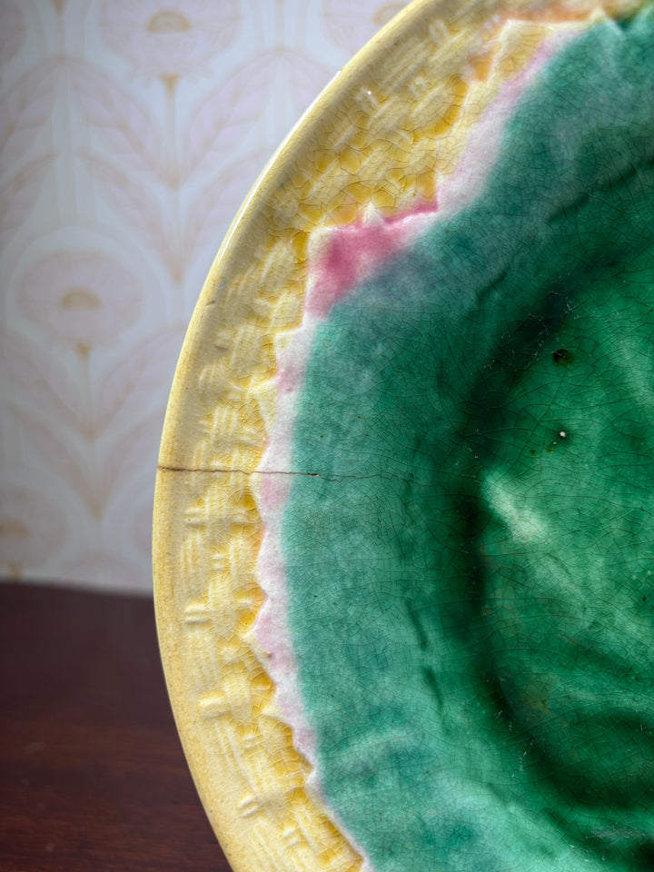 Antique Etruscan Majolica Plate