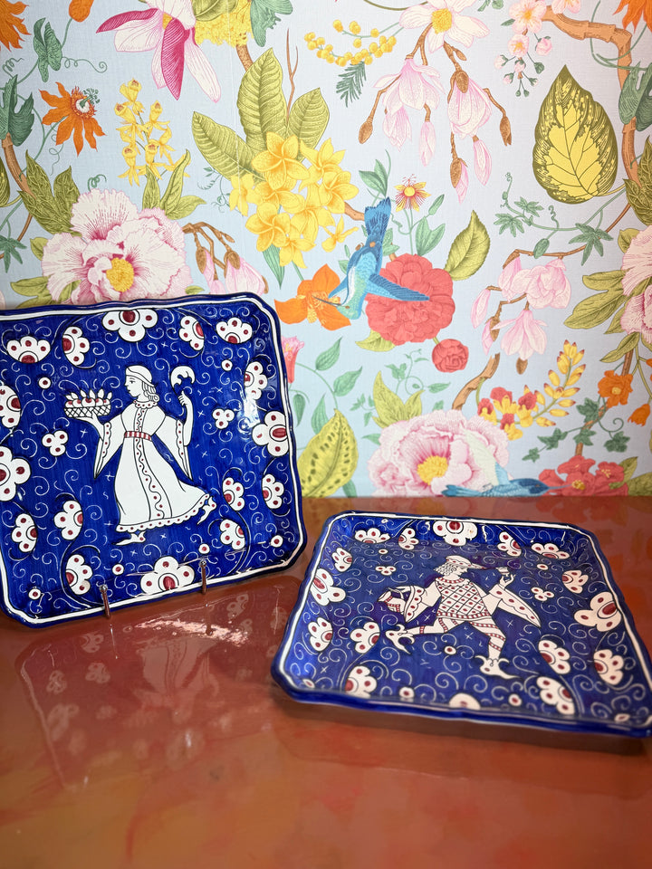 Vintage Grazia-Deruta for Tiffany & Co platters (Set of 2)