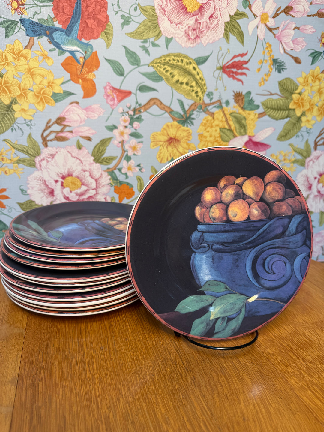 Cueillette Gien France Side Plates Set of 12