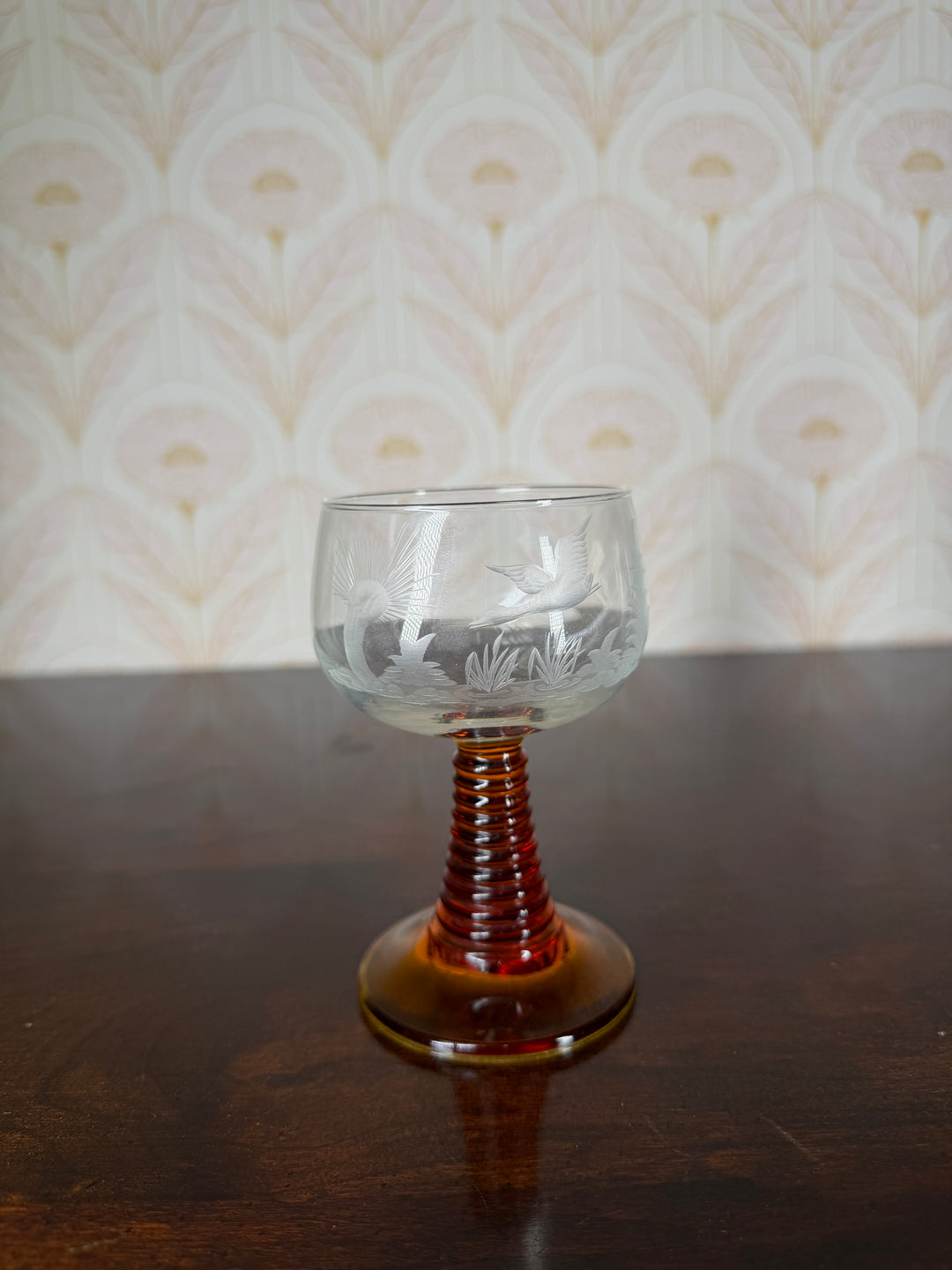 Set of 2 Small Amber Glasses
