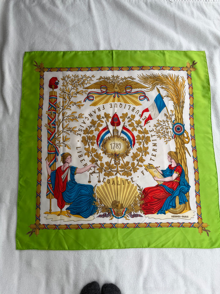 Vintage HERMÈS ‘Liberté Égalité Fraternité’ French Republic 1789 90