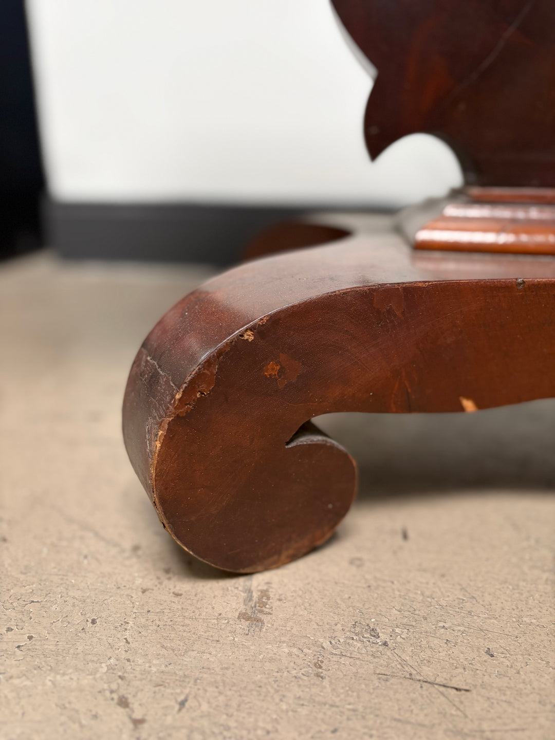 Mahogany Empire-Style Lyre-Base Center Table