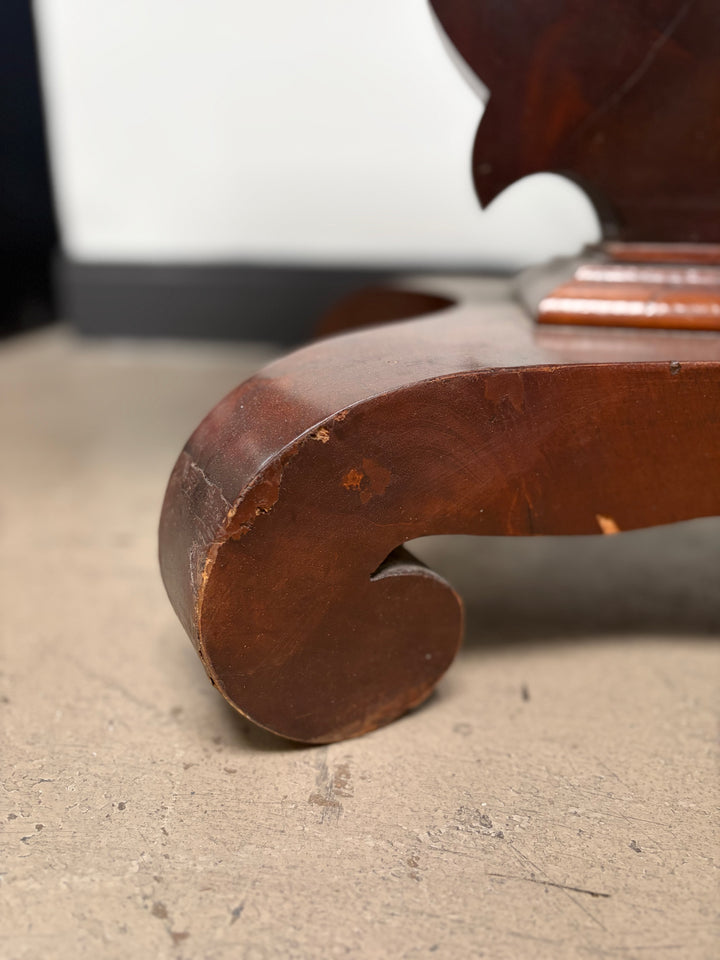 Mahogany Empire-Style Lyre-Base Center Table