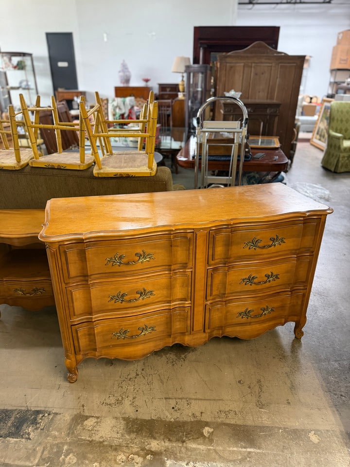 Vintage French Provincial Dresser with Mirror