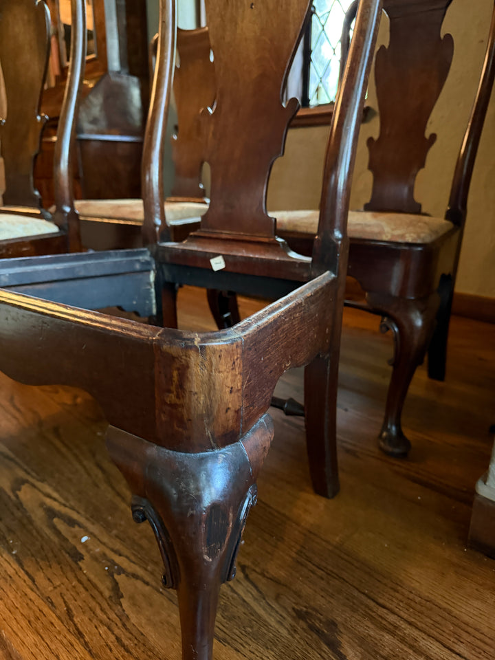 Circa 1720s - 1740s Set of Four George II Side Chairs