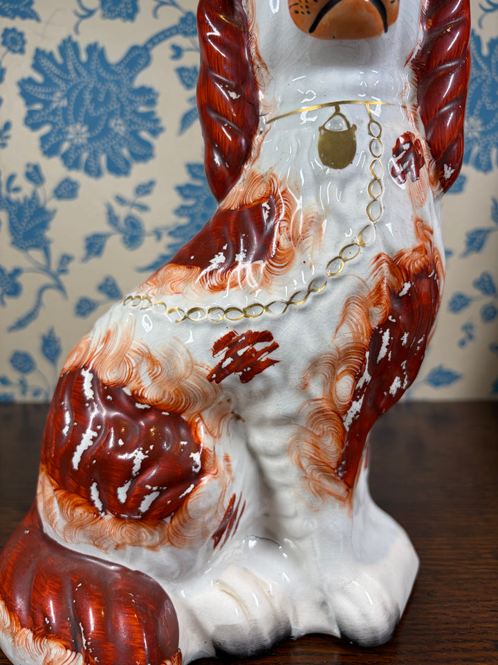 Pair of Antique English Staffordshire Dogs