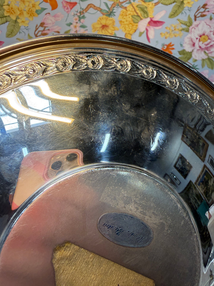 Reed and Barton Silverplate Charger Rose