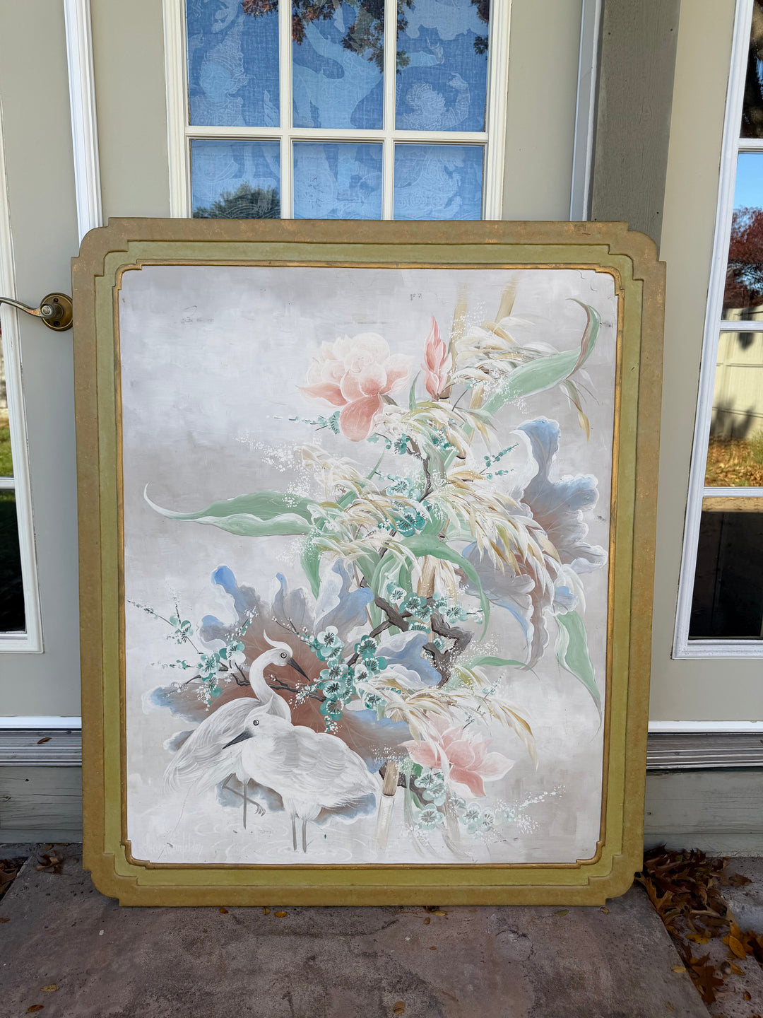 Painted Screen by Lucien Lienfelder, Signed