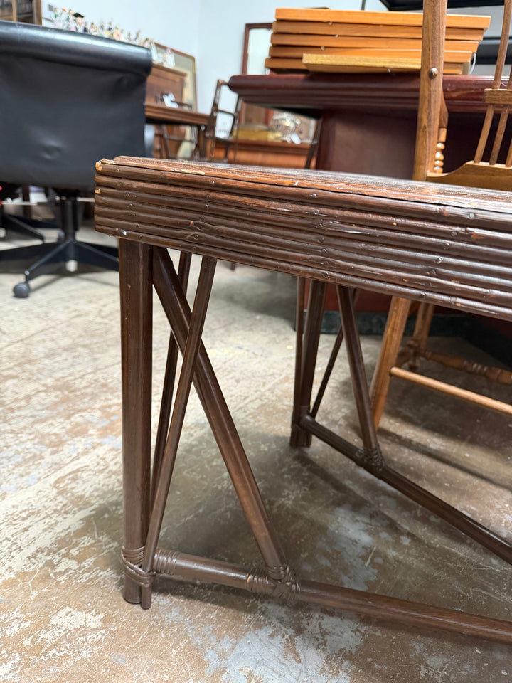 Vintage Bamboo and Rattan Coffee Table