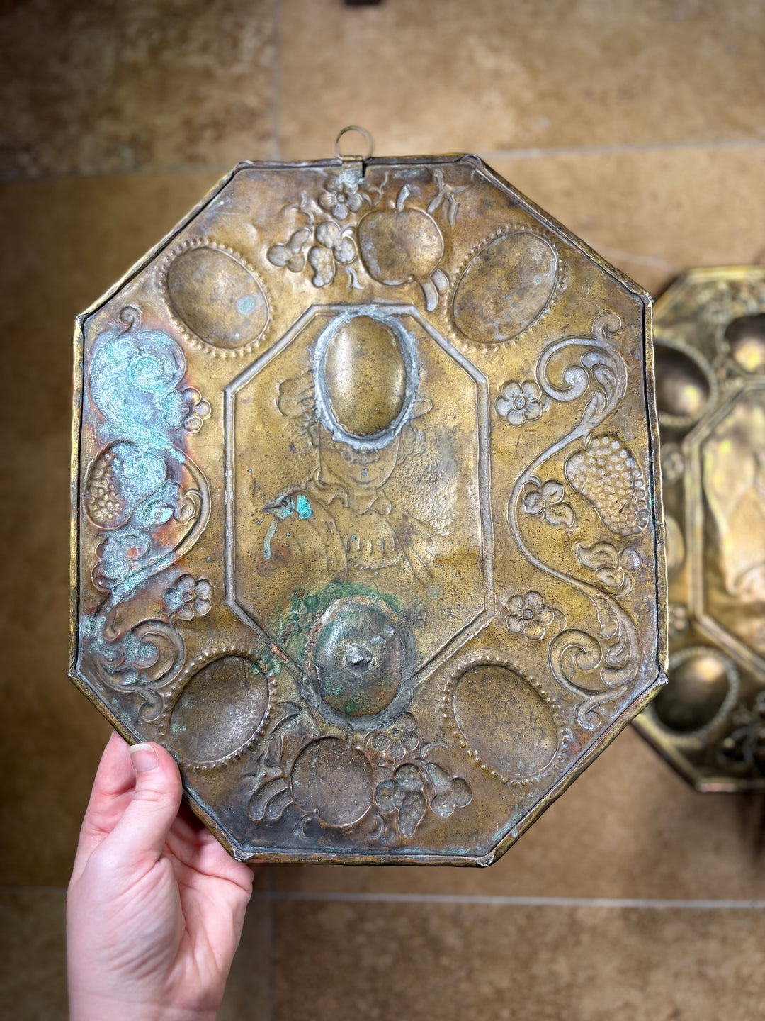2 Brass Wall Sconces engraved "Rembrandt"
