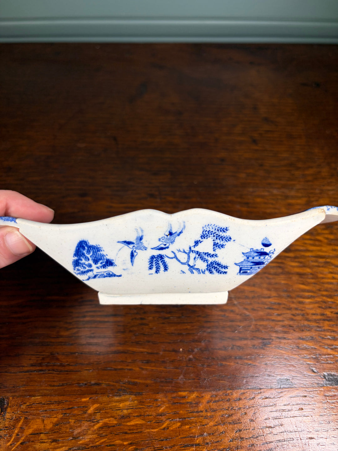 Blue Willow Antique Trinket Dish