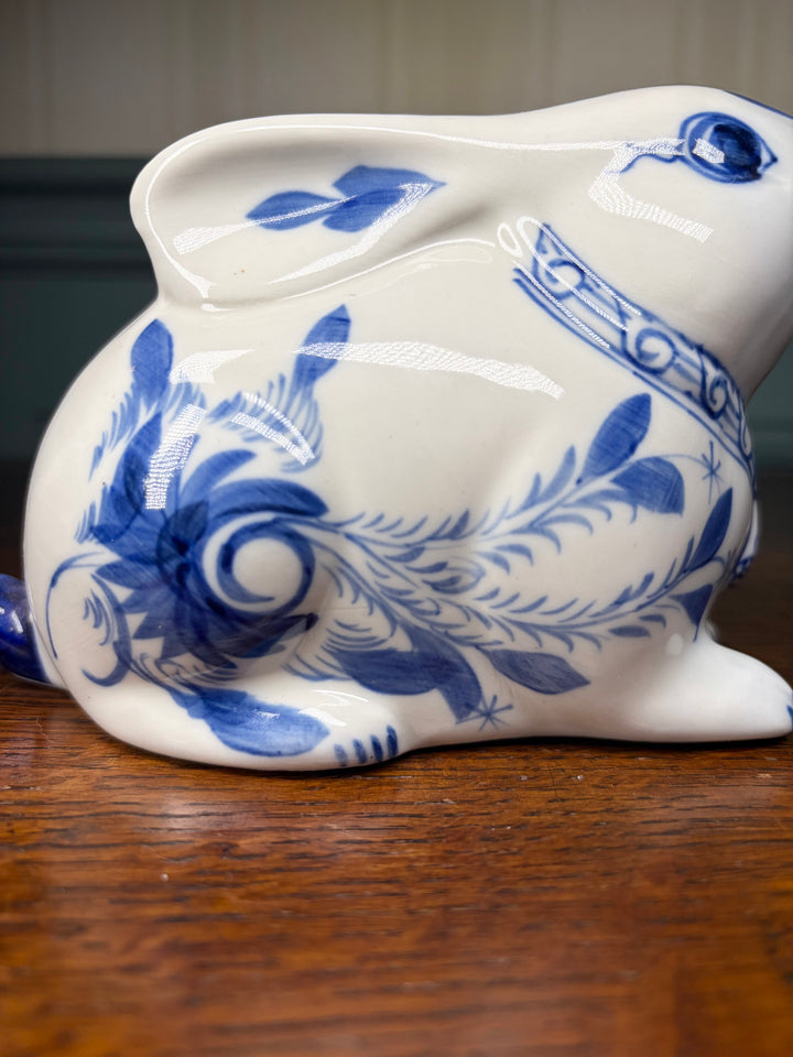 Blue and White Bunny Piggy Bank
