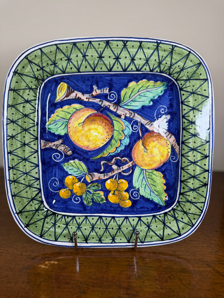Handpainted Portuguese Service for 4 (Chalice Cups, appetizer plates, dinner plates)
