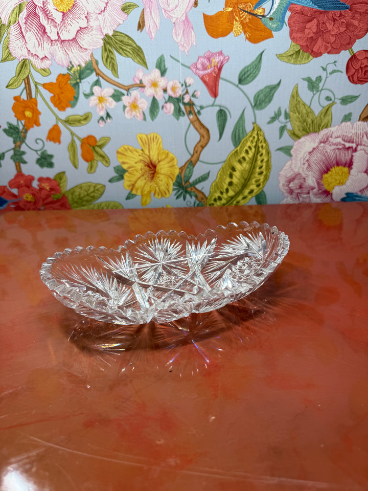 Cut Glass Trinket Dish