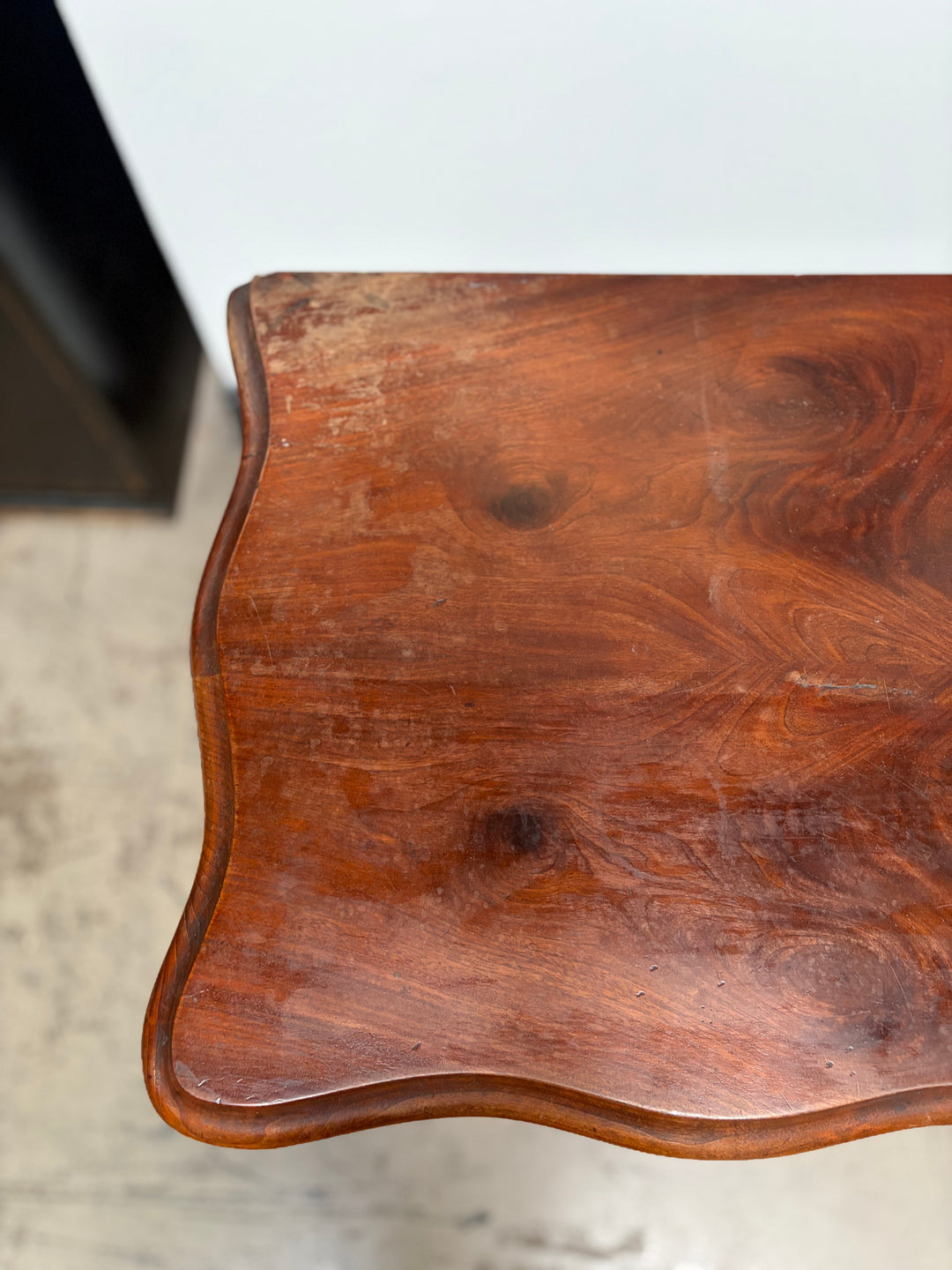 Mahogany Empire-Style Lyre-Base Center Table