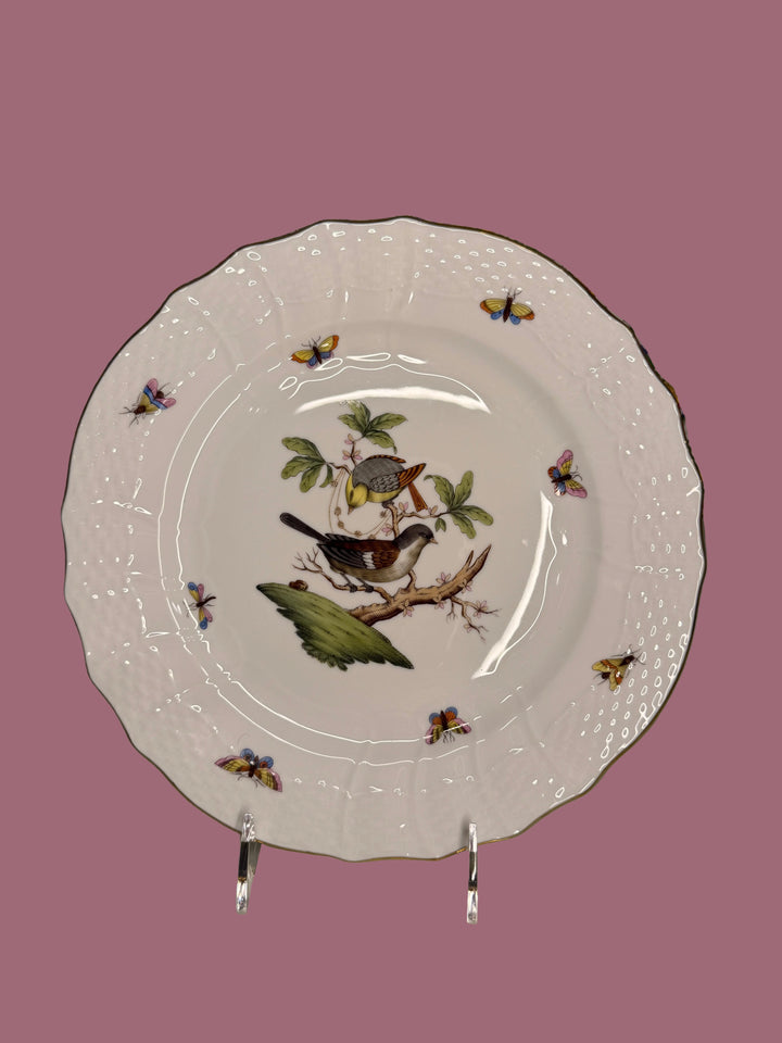 Herend Rothschild Bird Porcelain Large Serving Plate