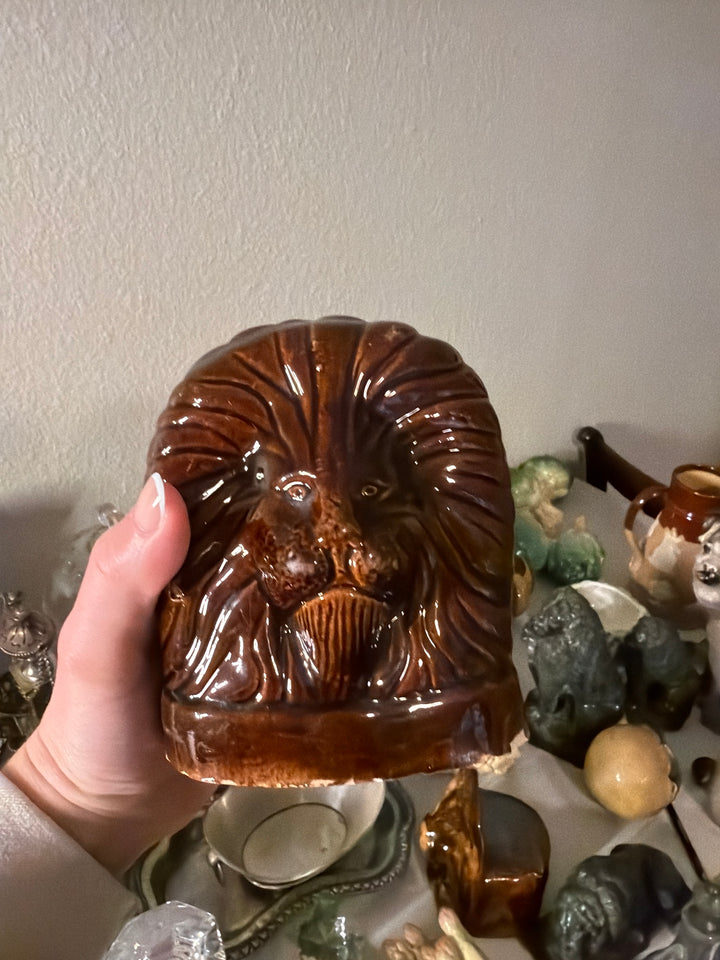 English Victorian Treacle Glaze Stoneware Rests