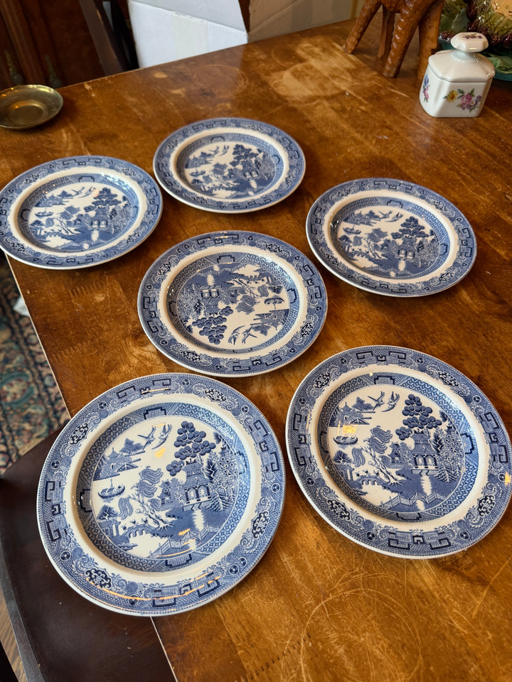 Wedgwood Blue Willow Salad/Dessert Plates