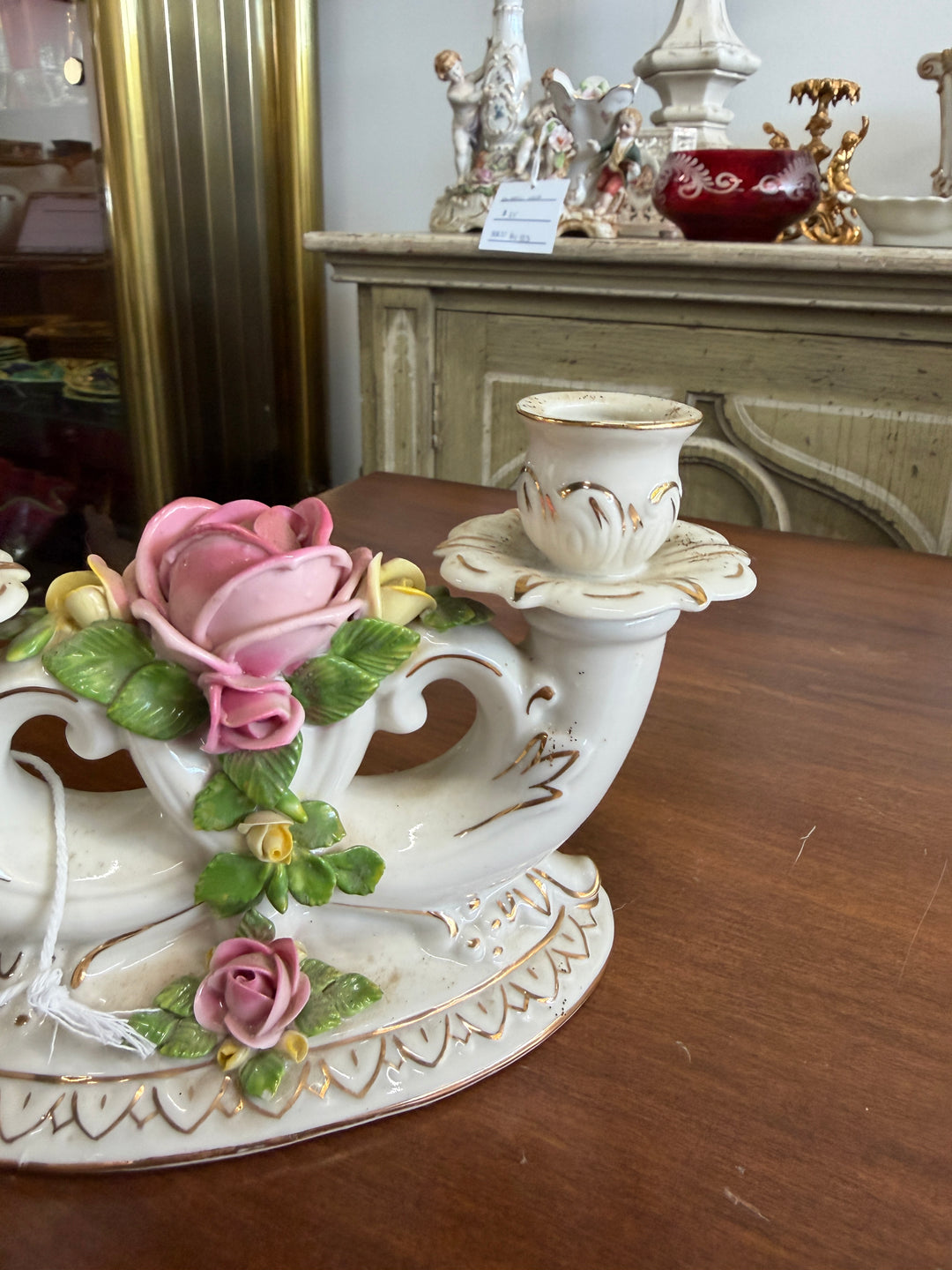 Vintage Porcelain Double Candleholder