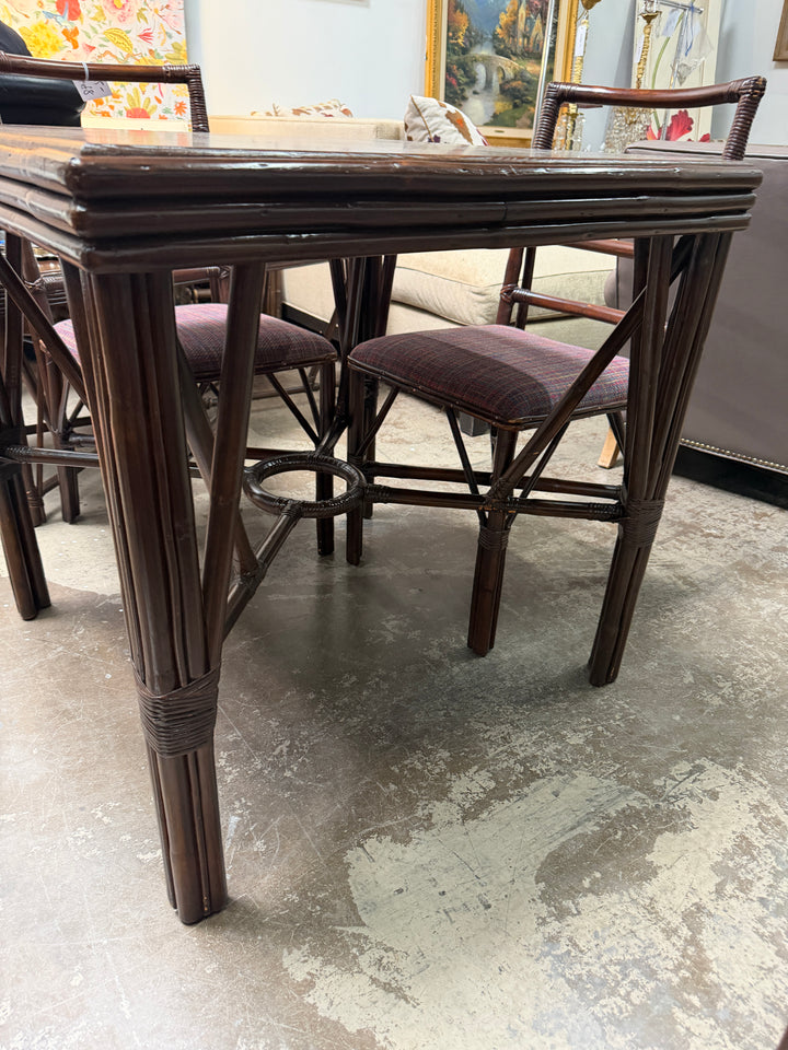 Vintage Bamboo Card Table