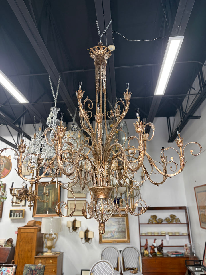 Large Multi-Arm Crystal Chandelier