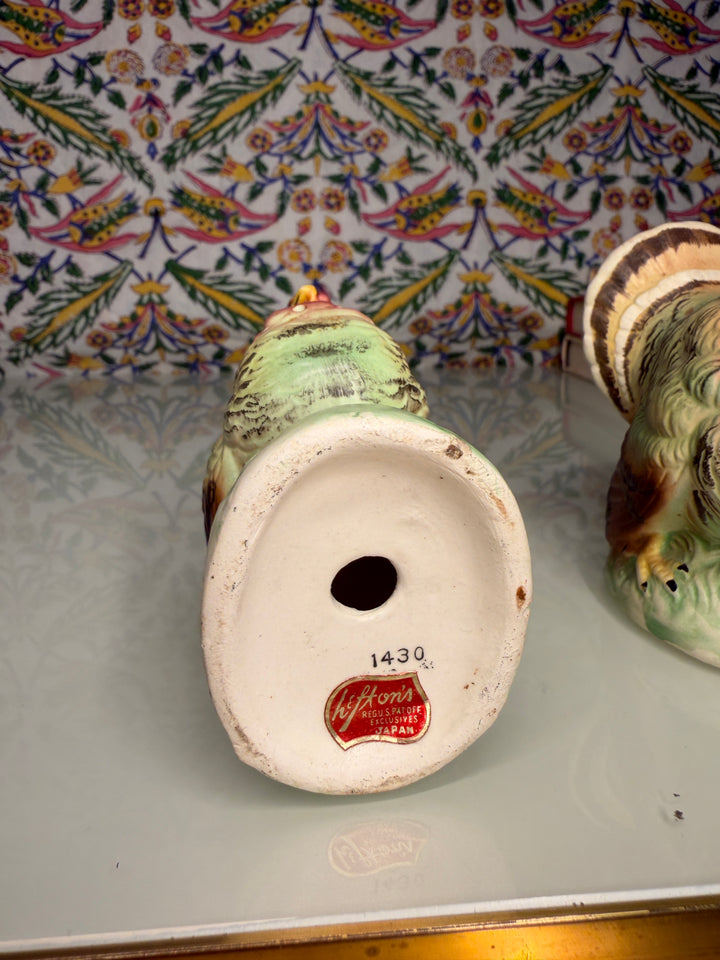 Pair of Ceramic Turkey Salt and Pepper Shakers