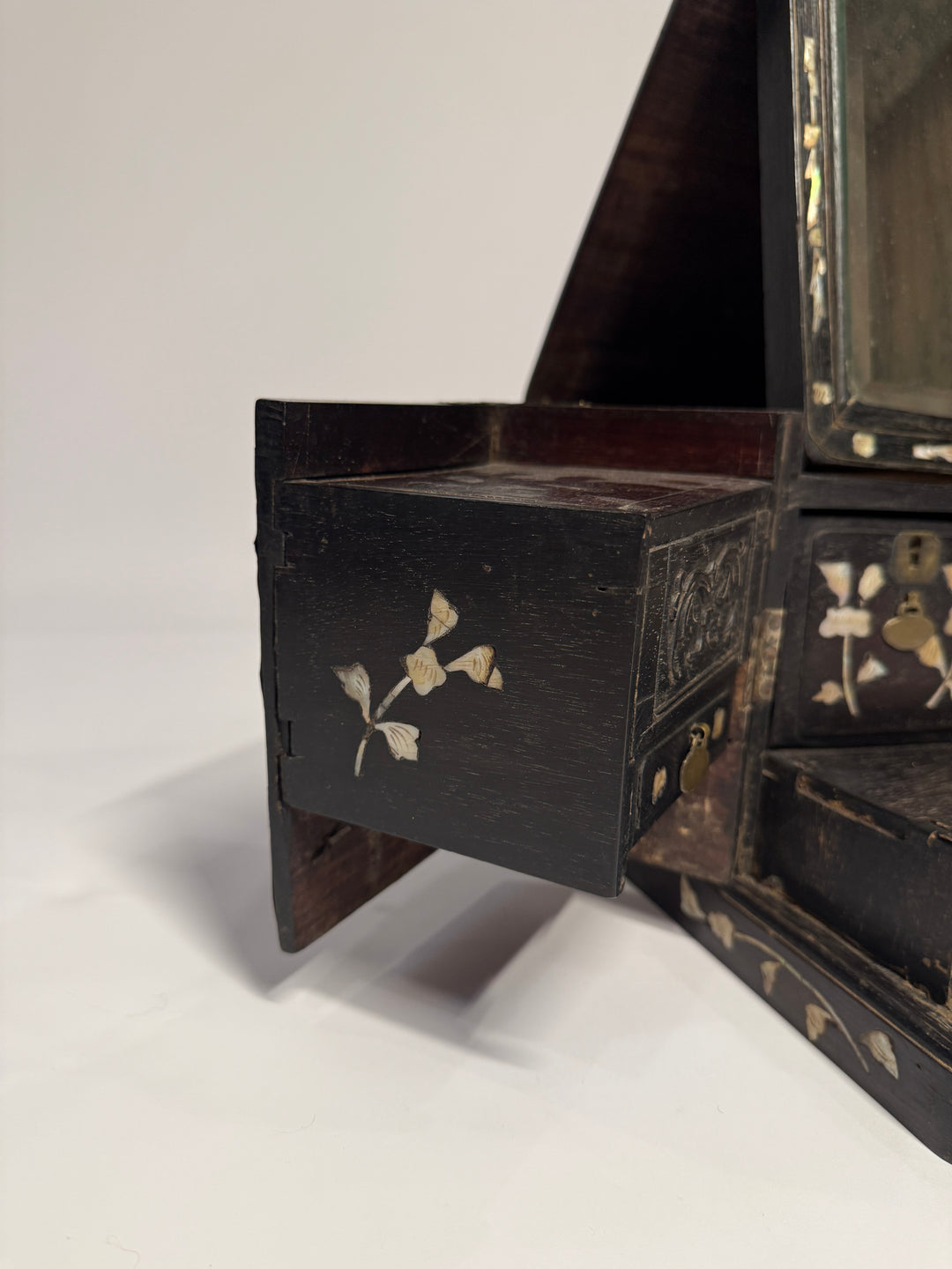 Mother of Pearl Inlaid Lacquer Box