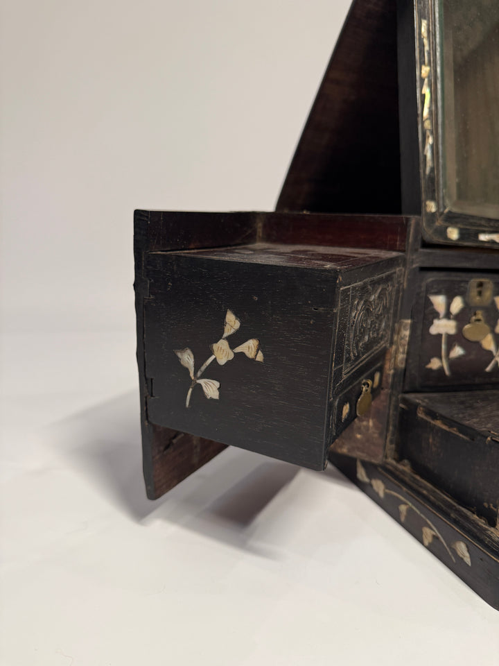 Mother of Pearl Inlaid Lacquer Box