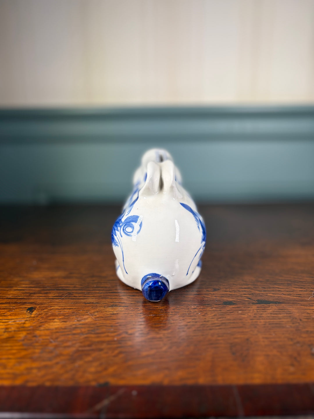 Blue and White Bunny Piggy Bank