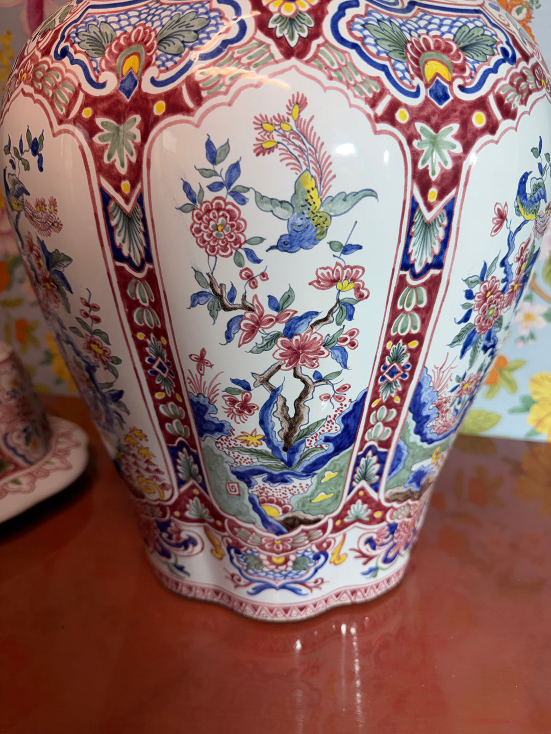 Vintage Hand Painted in France Tiffany & Co Lidded Vase