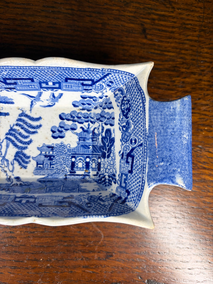 Blue Willow Antique Trinket Dish