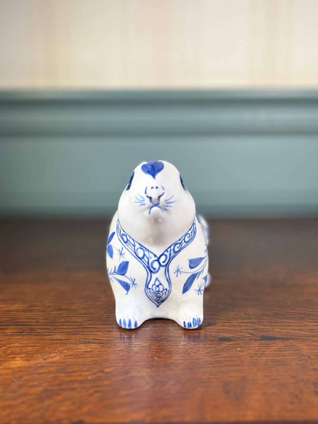 Blue and White Bunny Piggy Bank