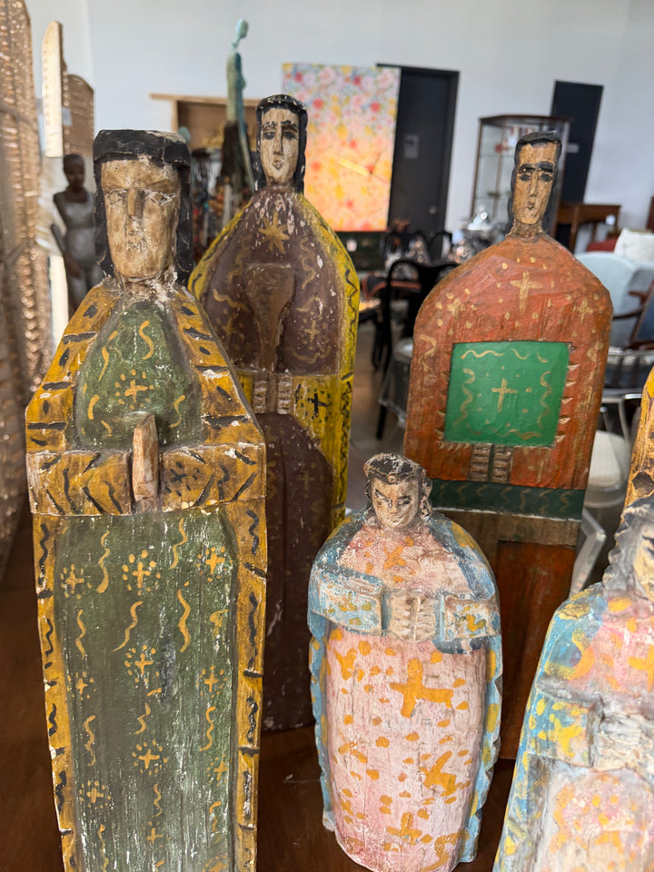 Nine Mexican Folk Art Figurines