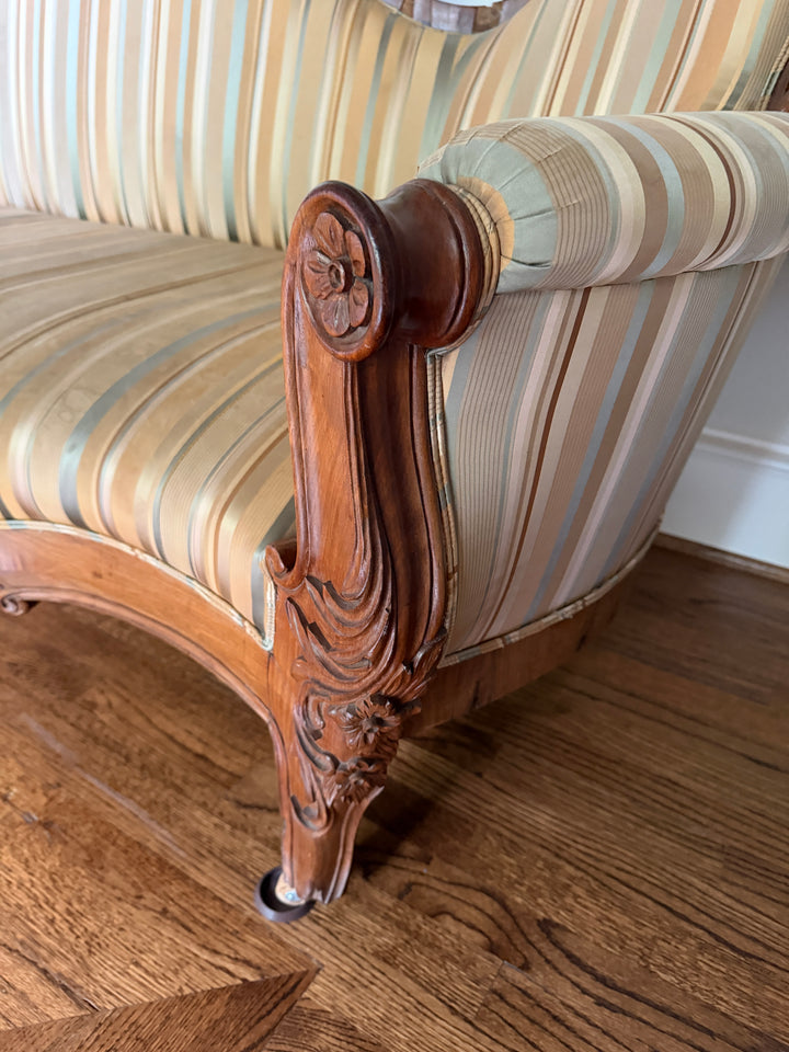 Antique Victorian Carved French Settee (Online Only Item)