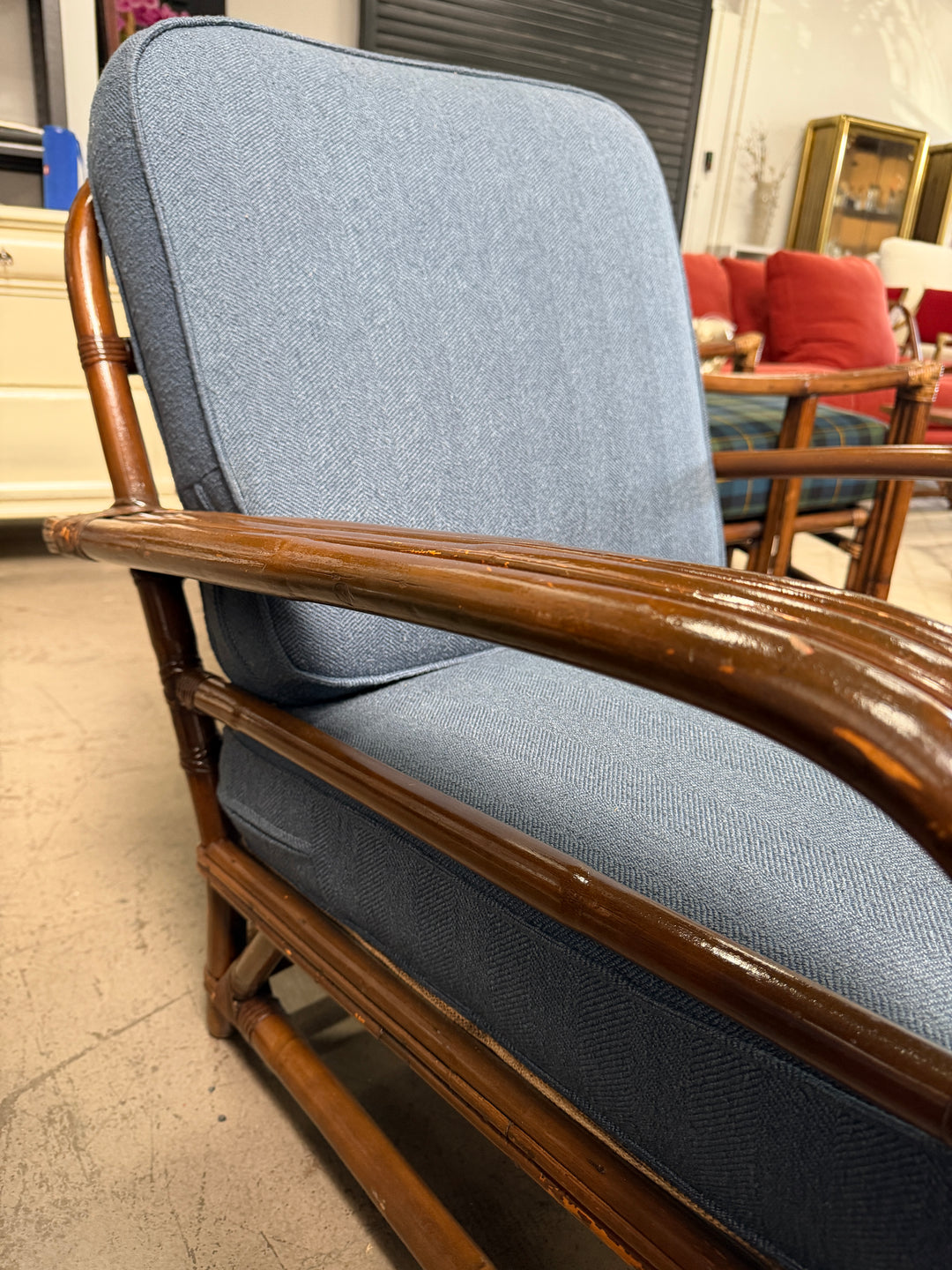 Vintage Bamboo and Rattan Armchairs