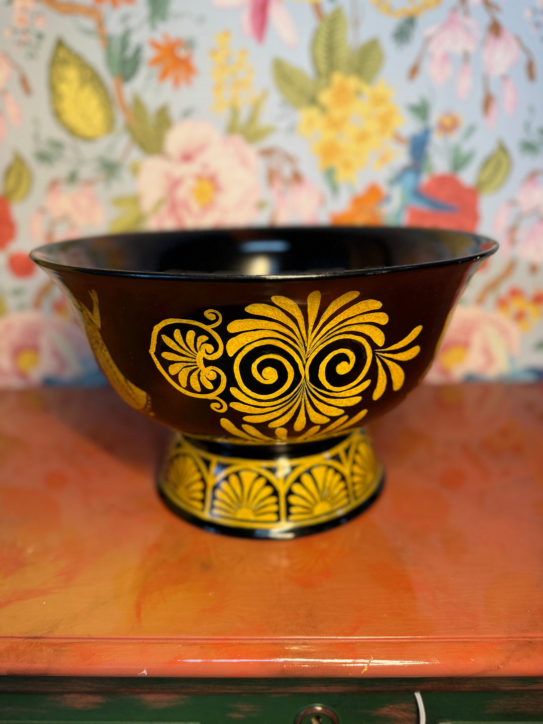 Hand Painted Footed Bowl by Maitland-Smith