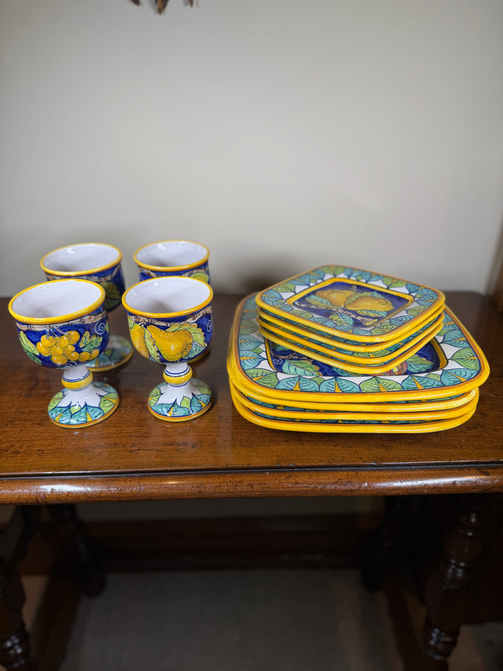 Handpainted Portuguese Service for 4