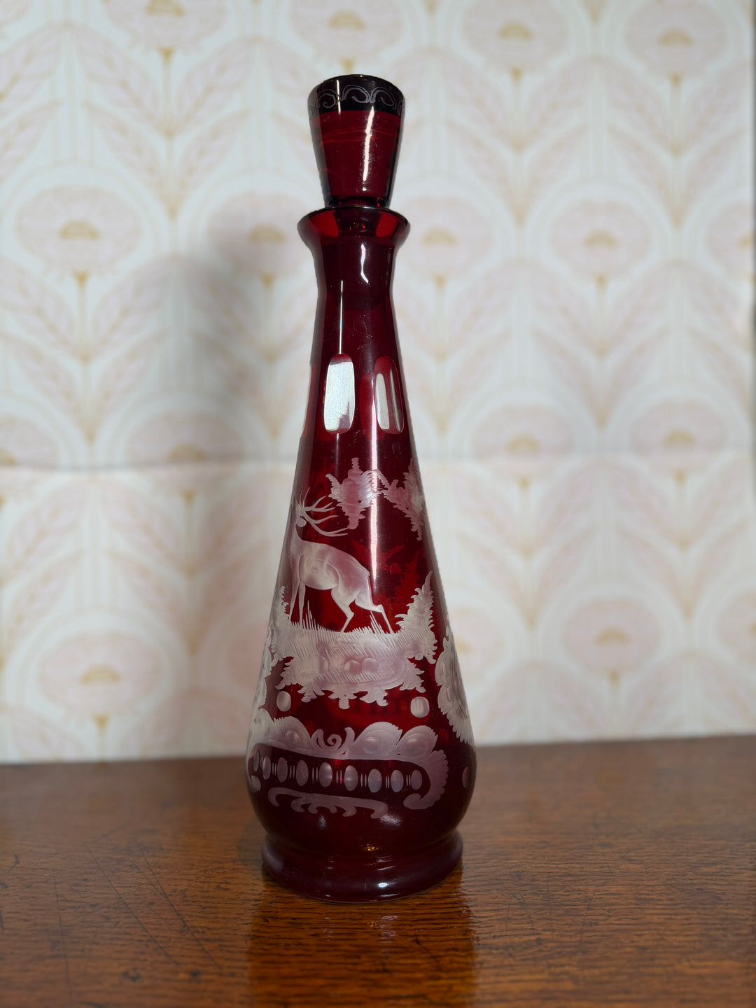 Bohemian Ruby Red Decanter
