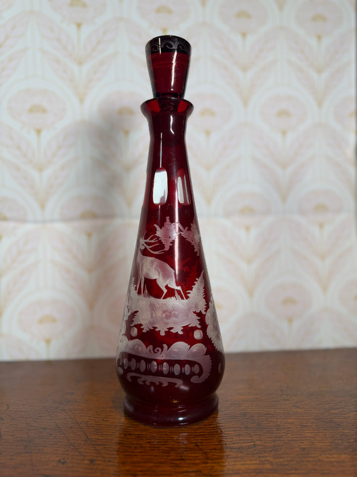 Bohemian Ruby Red Decanter