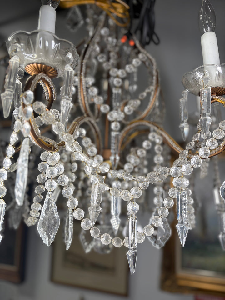 Multi-Arm Crystal Beaded Chandelier