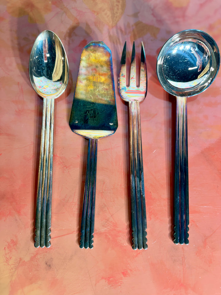 Puiforcat Silverplated Nantes Flatware (Service for 8 + 4 Serving Pieces)