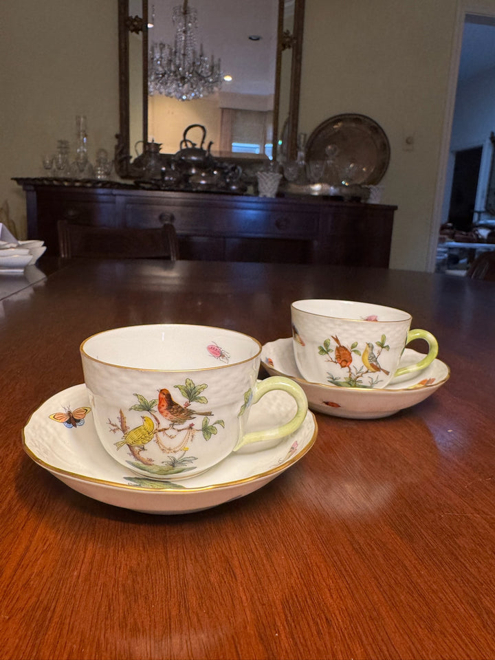 Herend Rothschild Teacup and Saucer (#1728)
