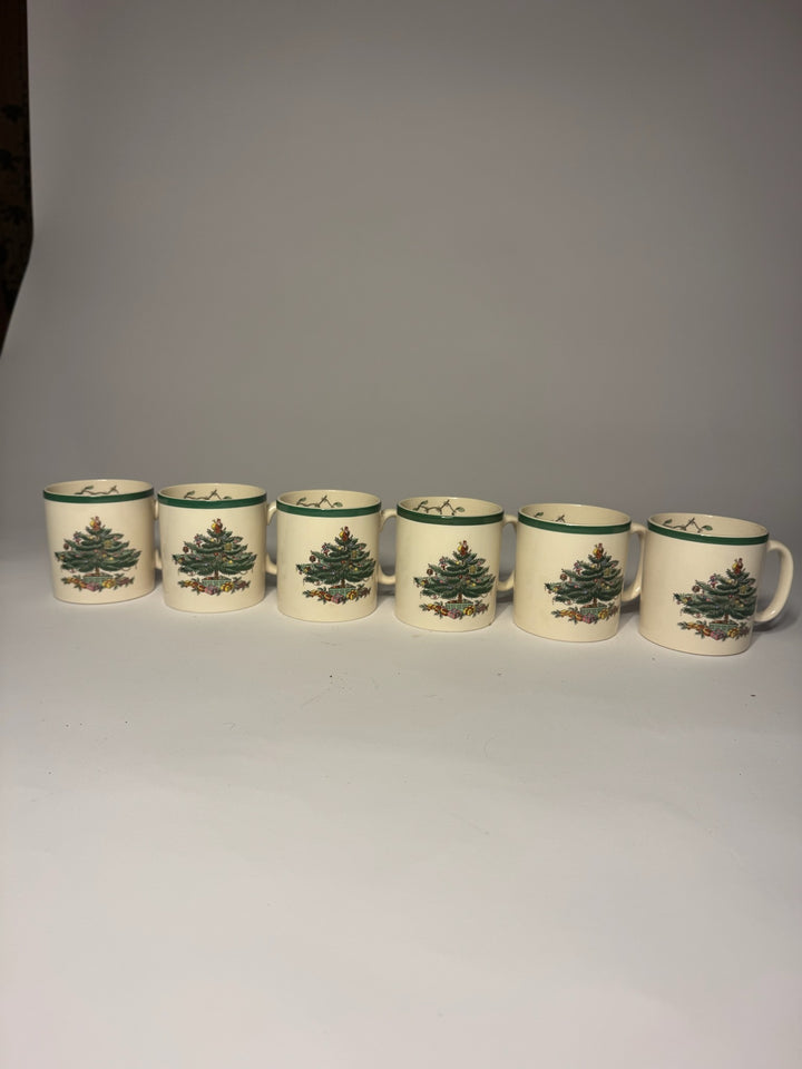 6 Spode Christmas Mugs