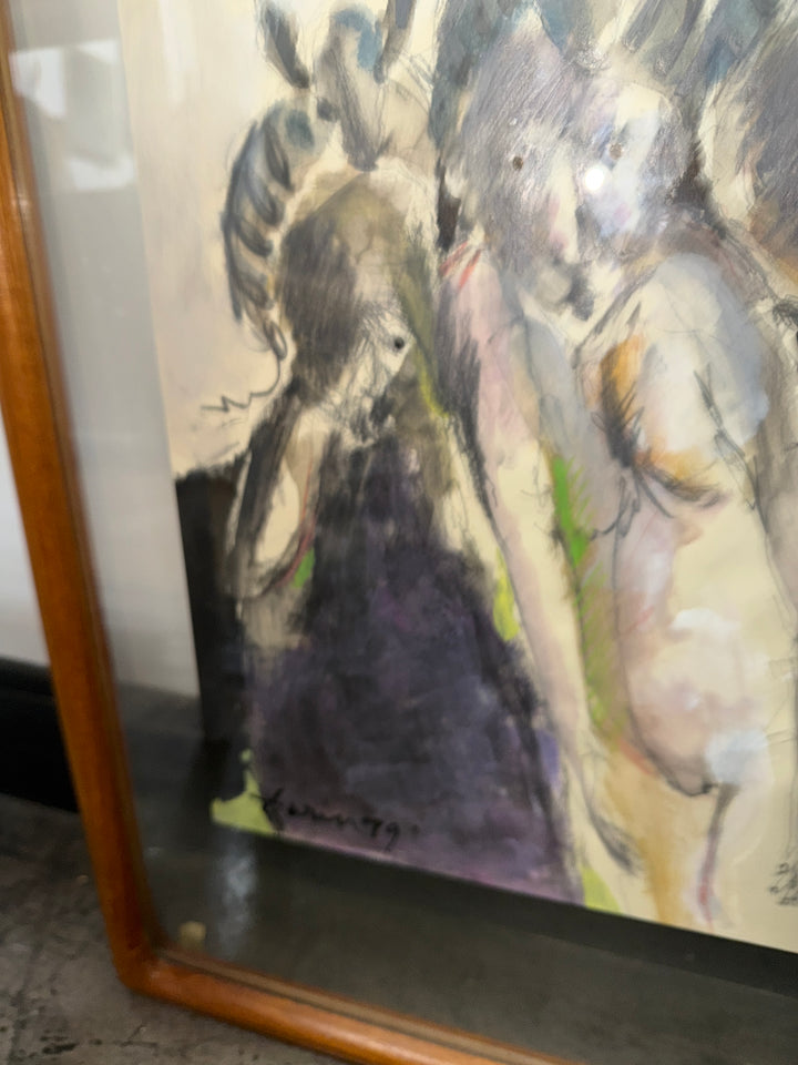 Three Nudes in Armadillo Masks