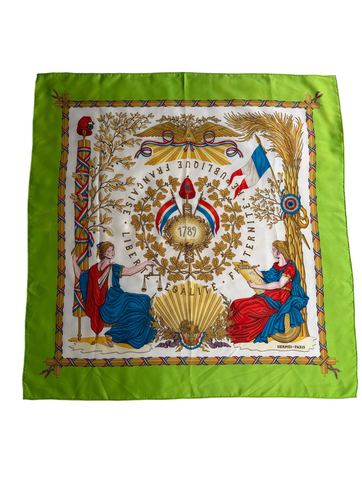 Vintage HERMÈS ‘Liberté Égalité Fraternité’ French Republic 1789 90