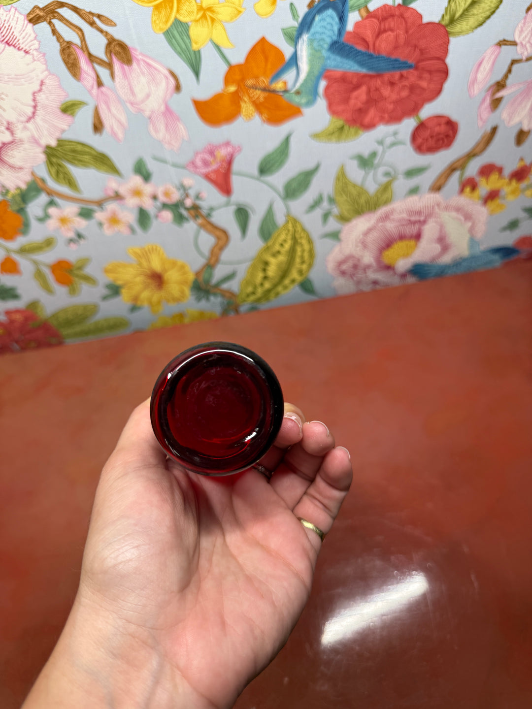 Red Glass Vase