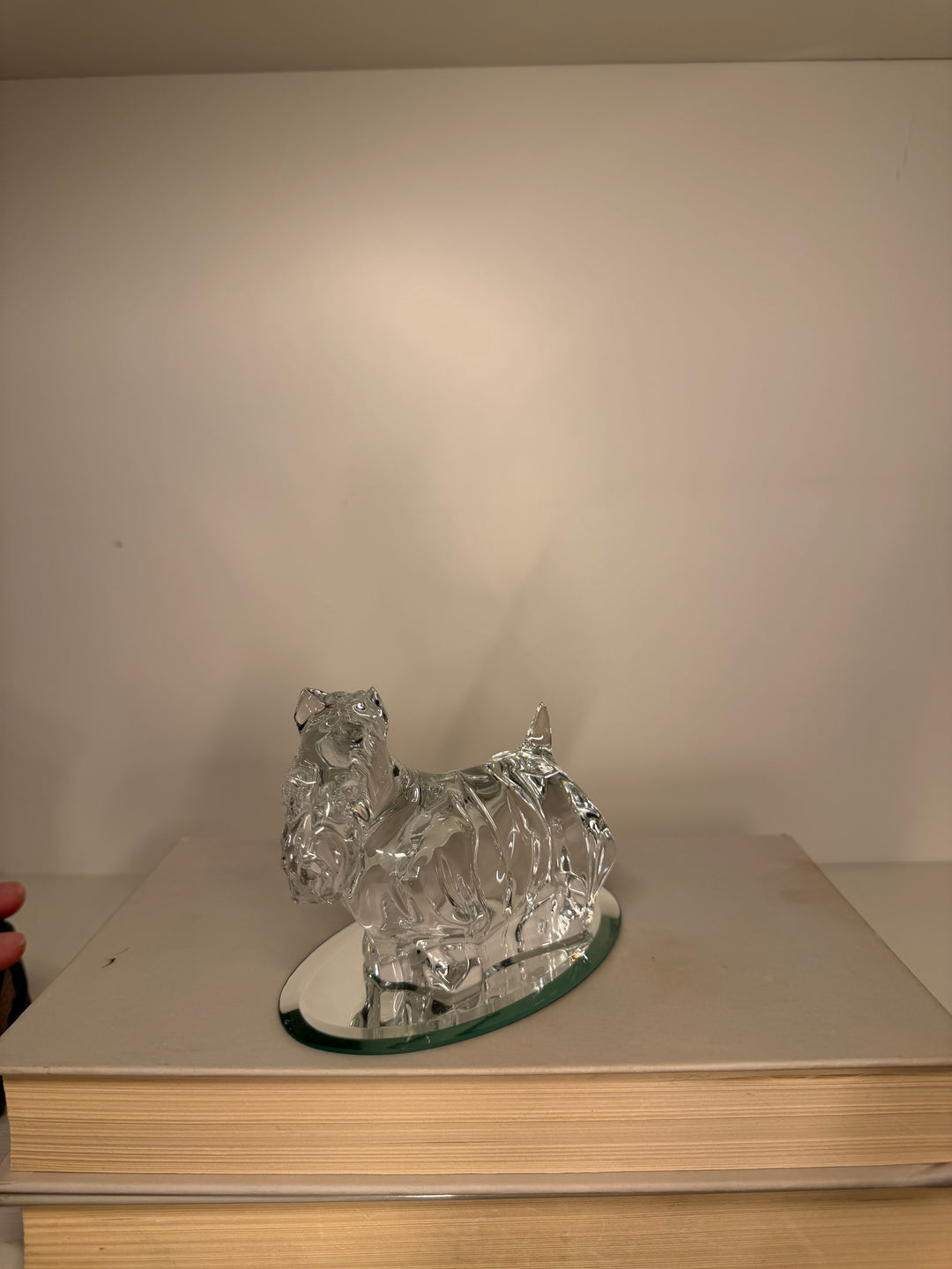 Baccarat Crystal Yorkshire Terrier with Tray