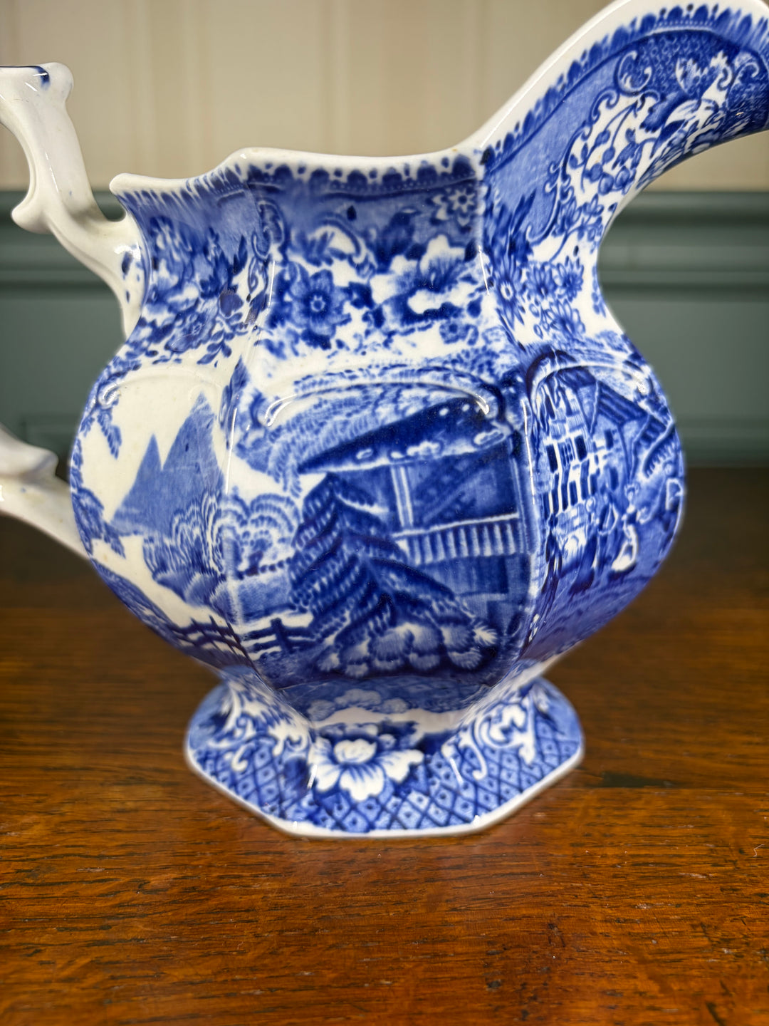 Blue and White Antique Creamer